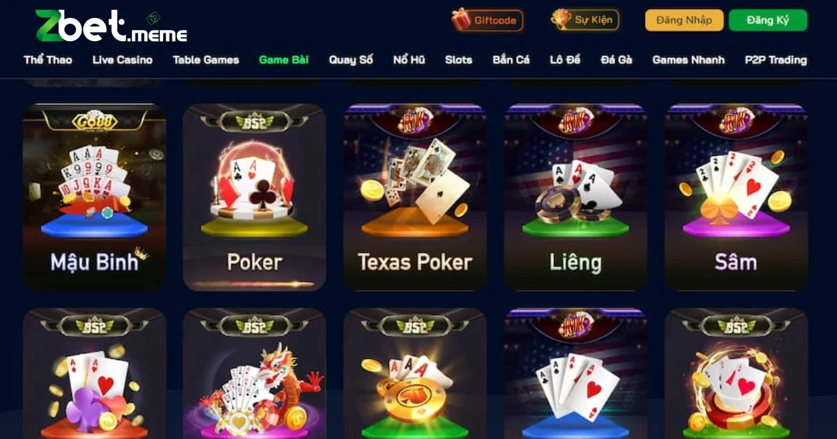 Game Bài Zbet: Trải Nghiệm Đỉnh Cao Với Trò Chơi Hấp Dẫn 2 Các Trò Chơi Game Bài Zbet Nổi Bật